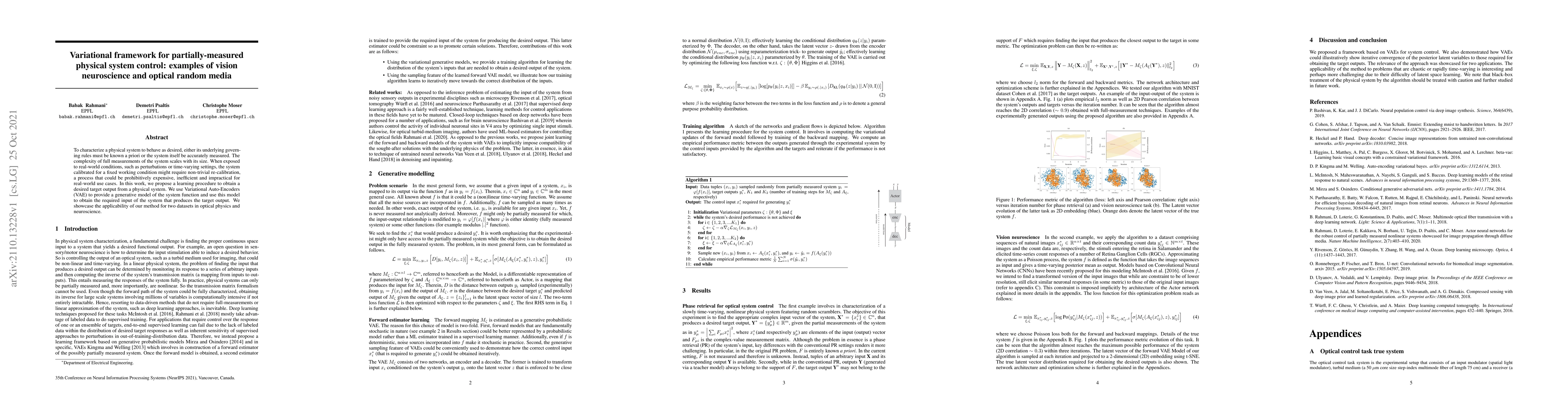 Thumbnail for Variational framework for partially-measured physical system control:
  examples of vision neuroscience and optical random media