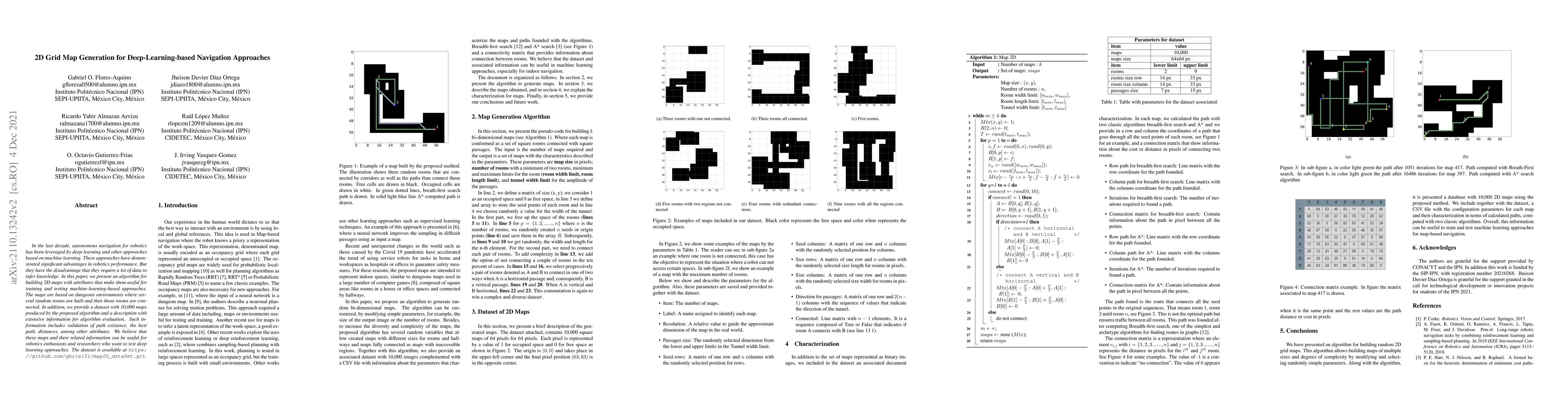 Thumbnail for 2D Grid Map Generation for Deep-Learning-based Navigation Approaches