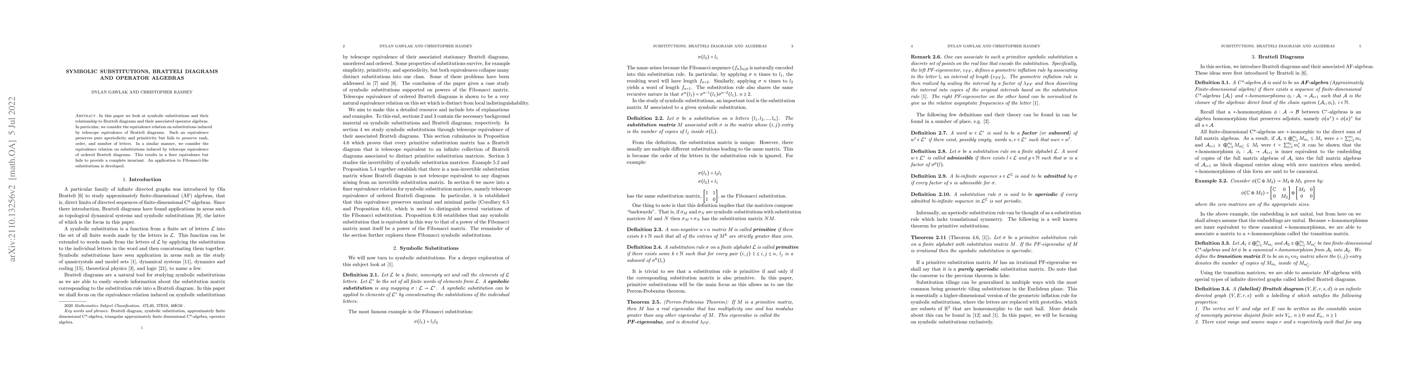 Thumbnail for Symbolic Substitutions, Bratteli Diagrams and Operator Algebras