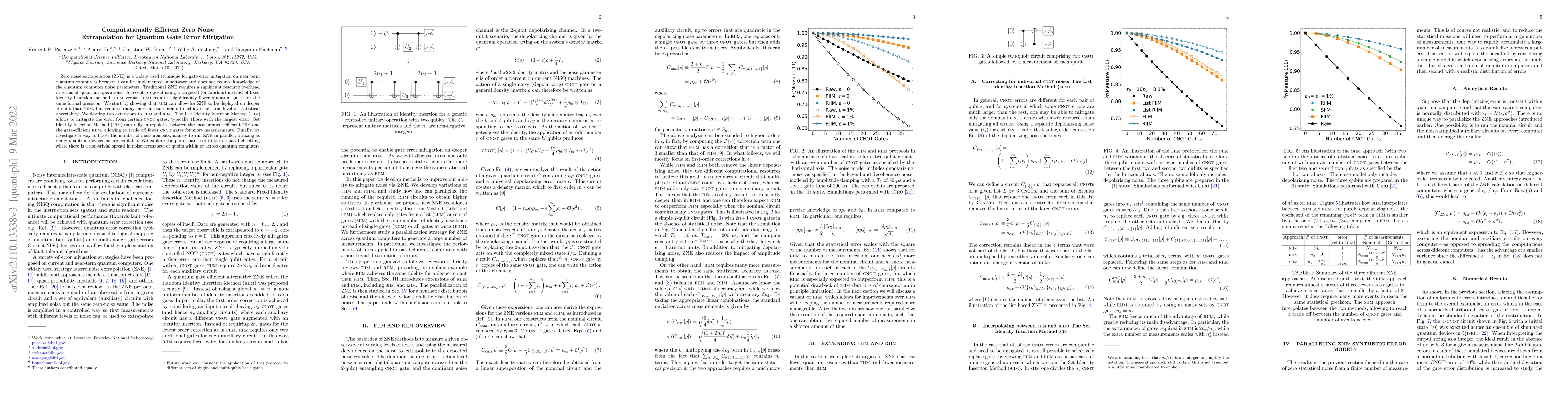 Thumbnail for Computationally Efficient Zero Noise Extrapolation for Quantum Gate
  Error Mitigation