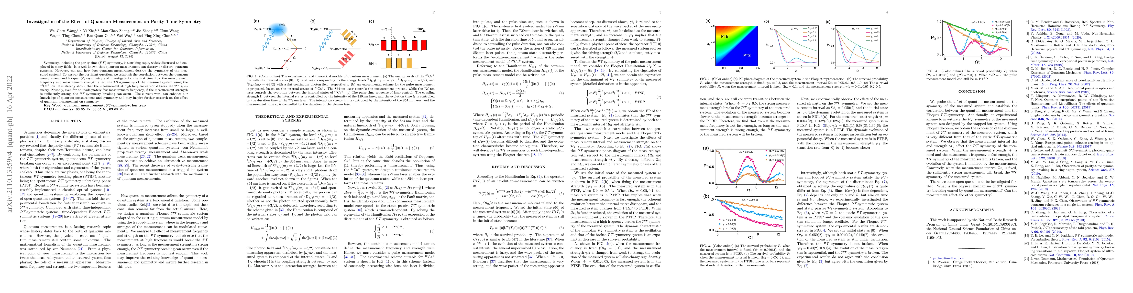 Thumbnail for Investigation of the Effect of Quantum Measurement on Parity-Time
  Symmetry