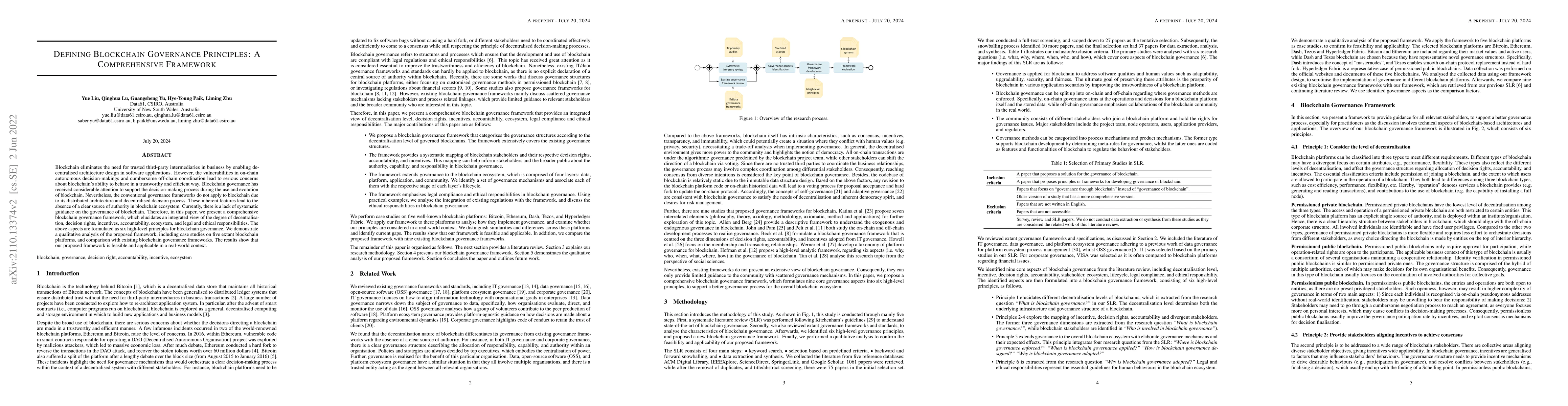 Thumbnail for Defining Blockchain Governance Principles: A Comprehensive Framework