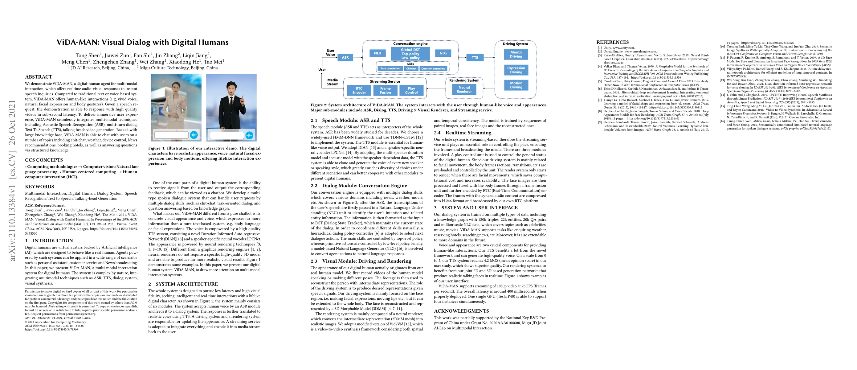 Thumbnail for ViDA-MAN: Visual Dialog with Digital Humans