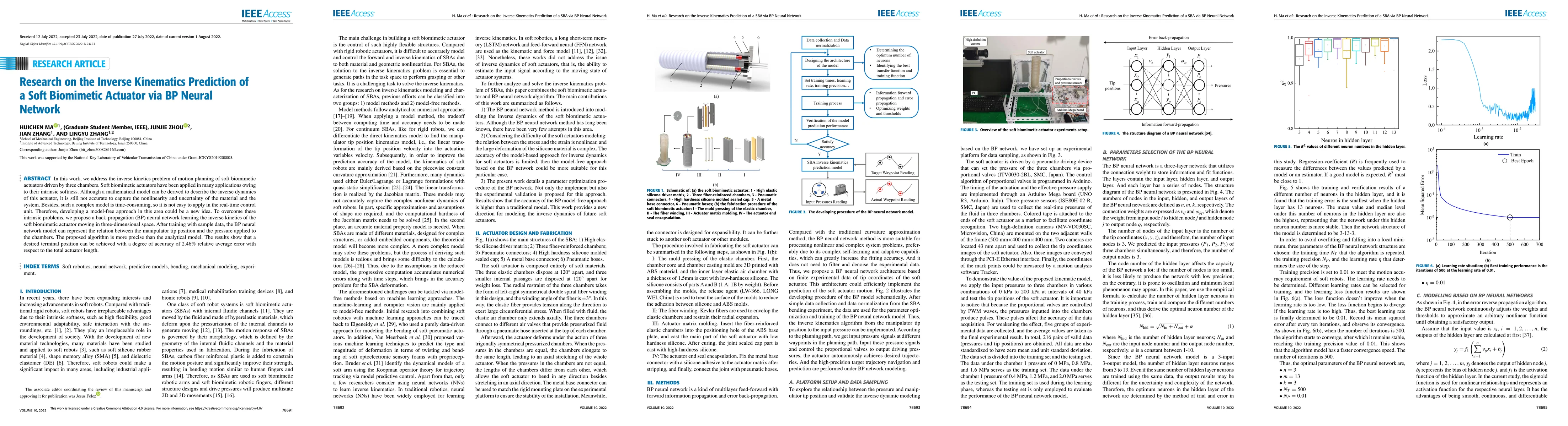 Thumbnail for Research on the Inverse Kinematics Prediction of a Soft Biomimetic
  Actuator via BP Neural Network