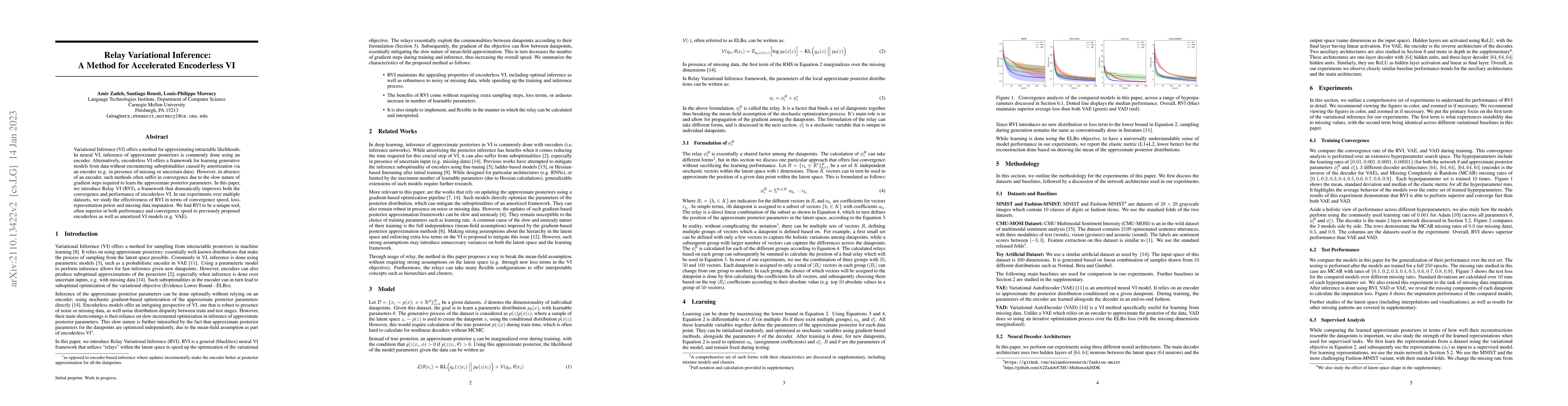 Thumbnail for Relay Variational Inference: A Method for Accelerated Encoderless VI