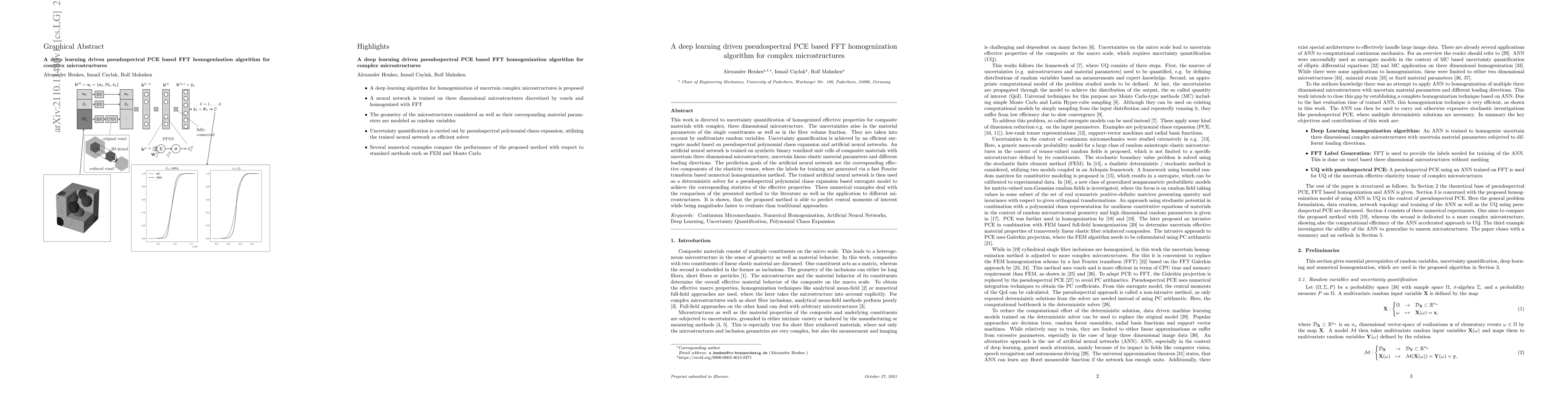 Thumbnail for A deep learning driven pseudospectral PCE based FFT homogenization
  algorithm for complex microstructures
