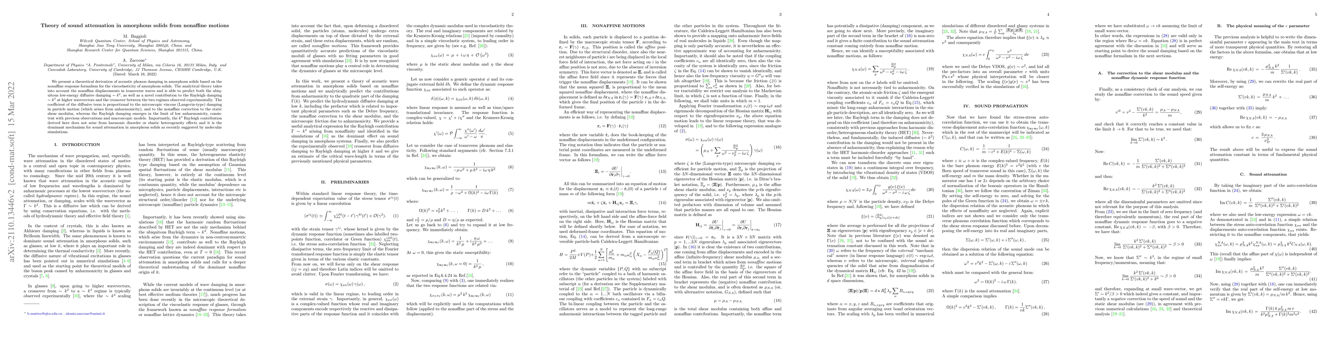Thumbnail for Theory of sound attenuation in amorphous solids from nonaffine motions