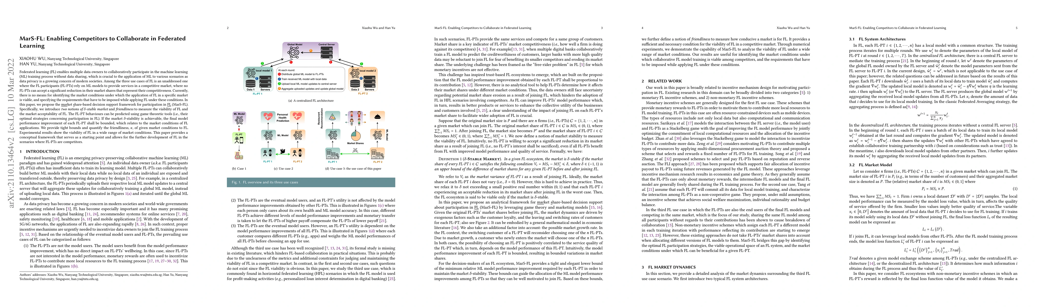 Thumbnail for MarS-FL: Enabling Competitors to Collaborate in Federated Learning