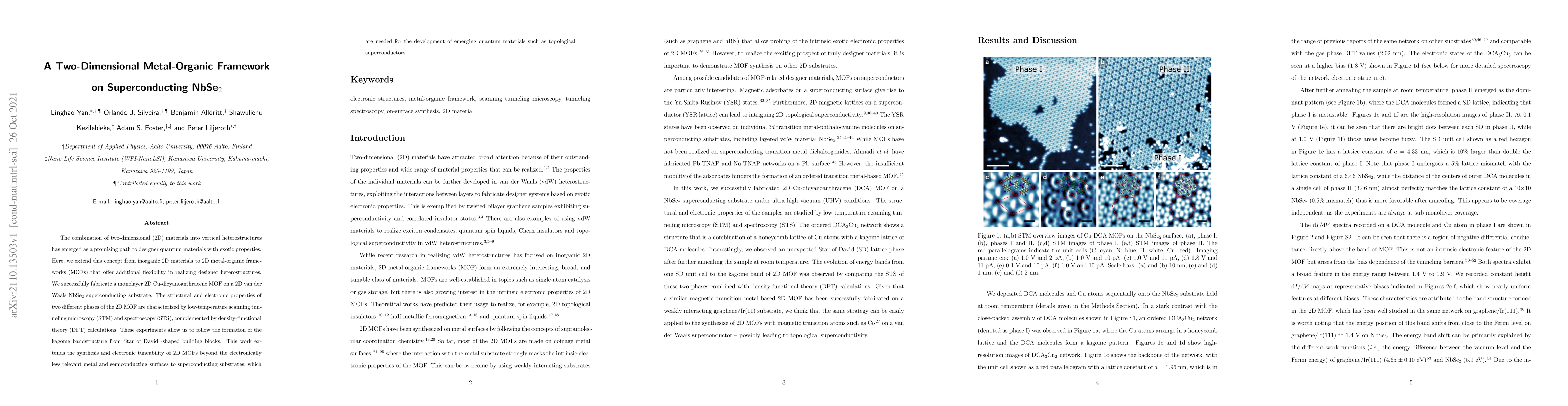 Thumbnail for A Two-Dimensional Metal-Organic Framework on Superconducting NbSe$_2$