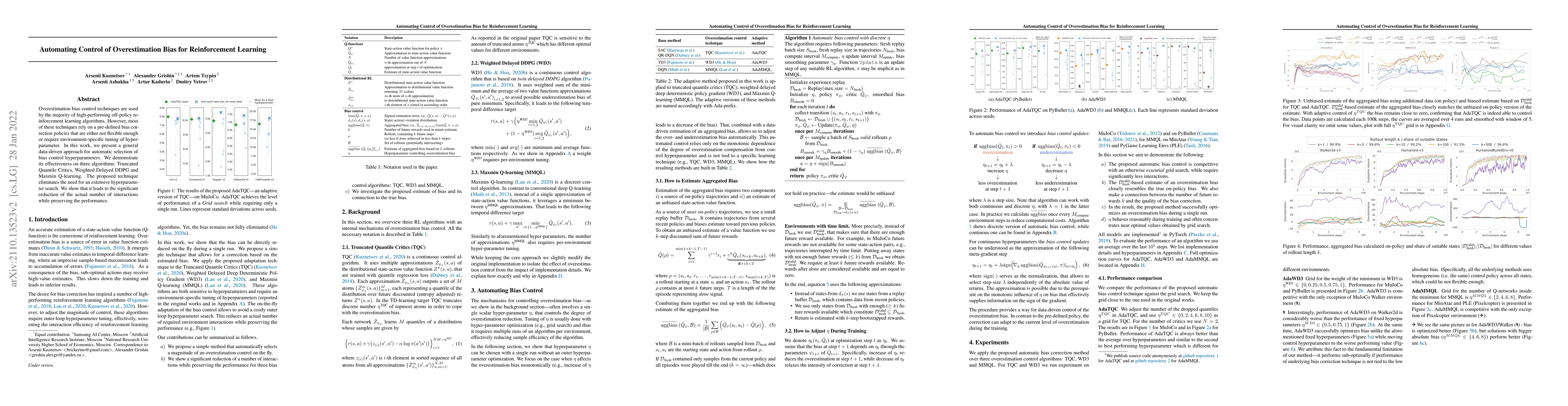 Thumbnail for Automating Control of Overestimation Bias for Reinforcement Learning