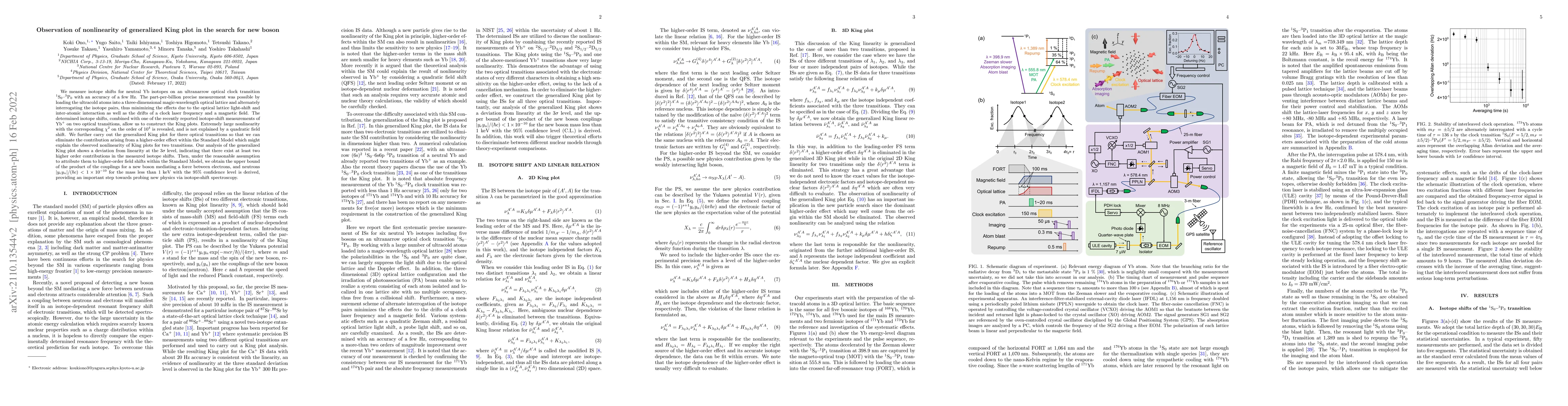 Thumbnail for Observation of non-linearity of generalized King plot in the search for
  new boson