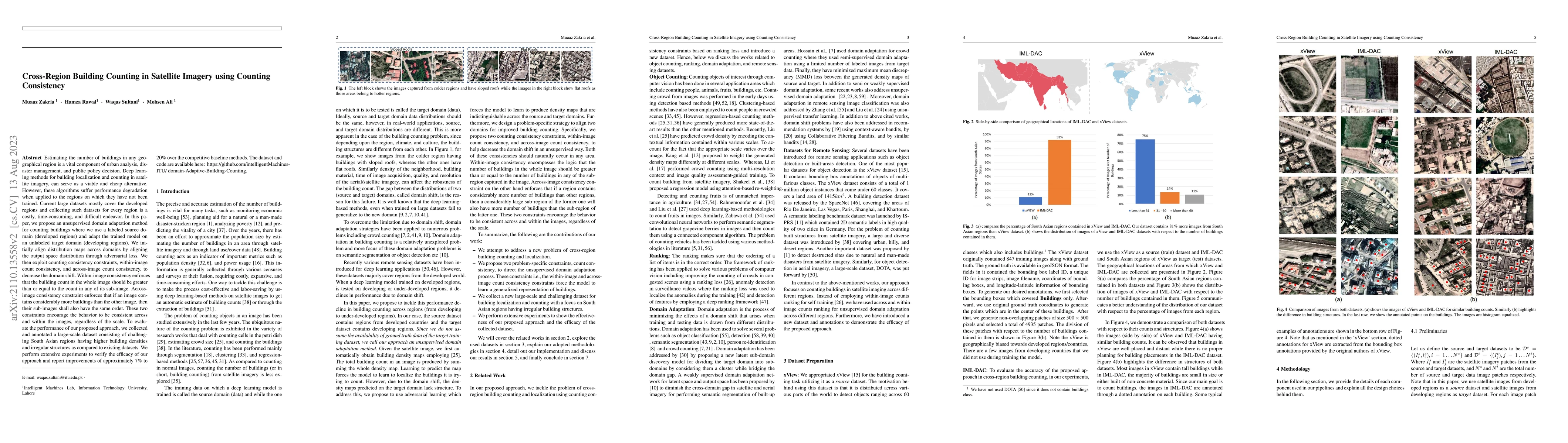 Thumbnail for Cross-Region Building Counting in Satellite Imagery using Counting
  Consistency
