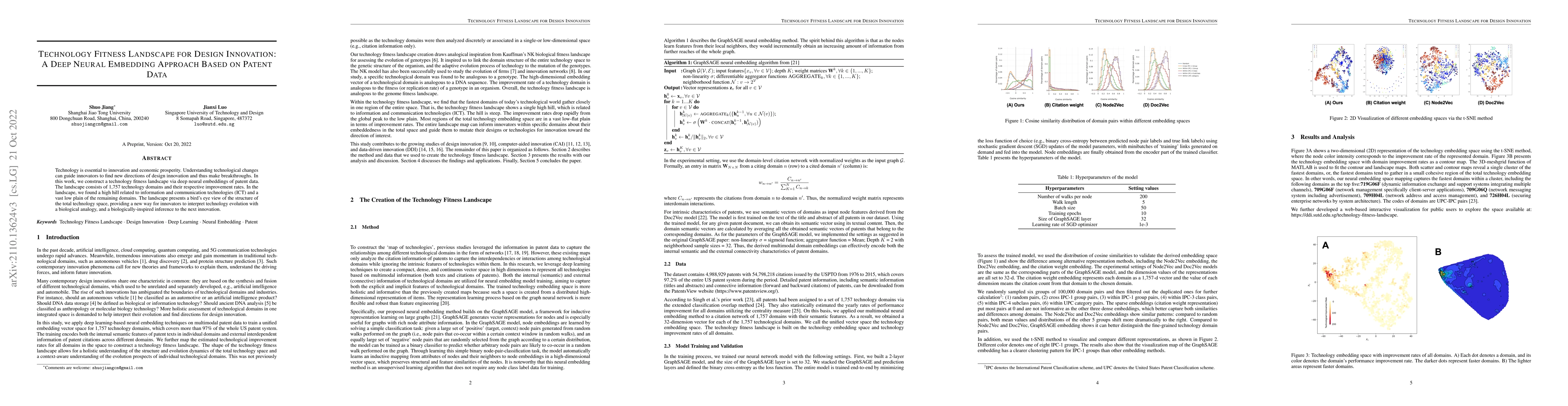 Thumbnail for Technology Fitness Landscape for Design Innovation: A Deep Neural
  Embedding Approach Based on Patent Data