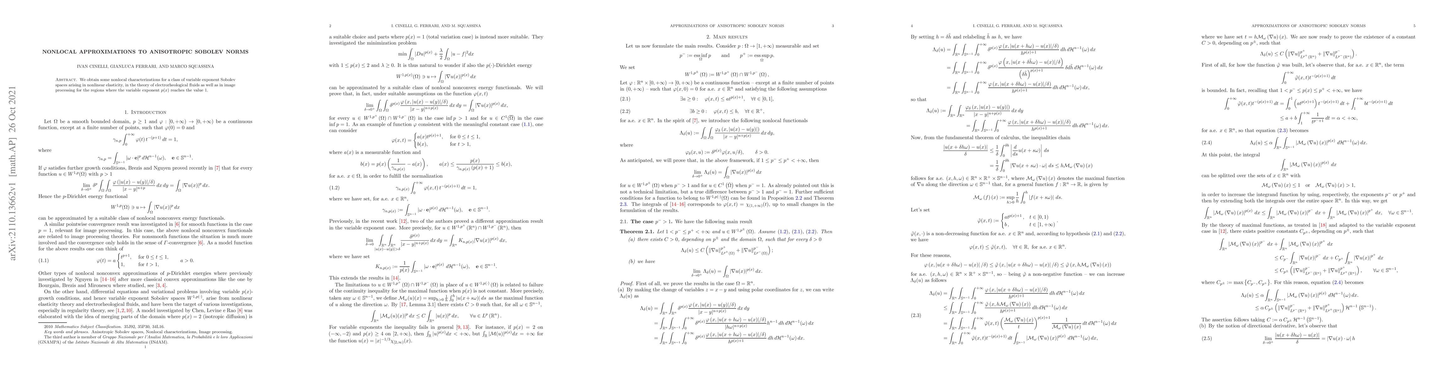 Thumbnail for Nonlocal approximations to anisotropic Sobolev norms