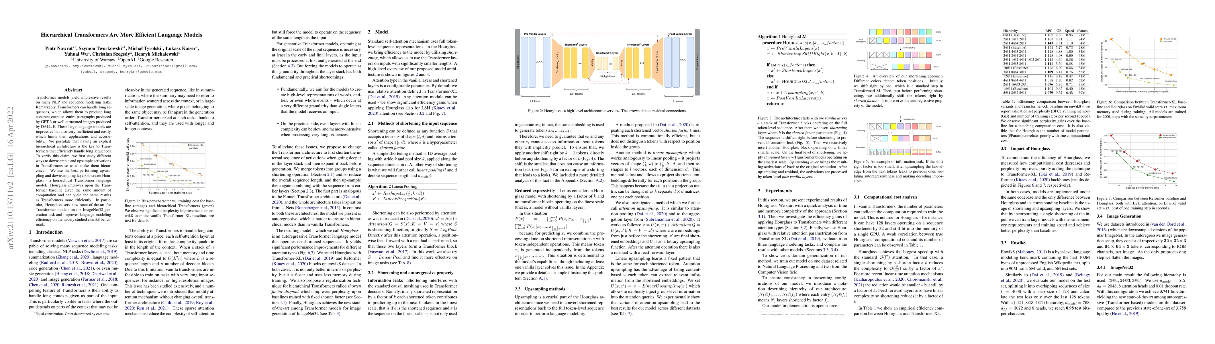 Thumbnail for Hierarchical Transformers Are More Efficient Language Models