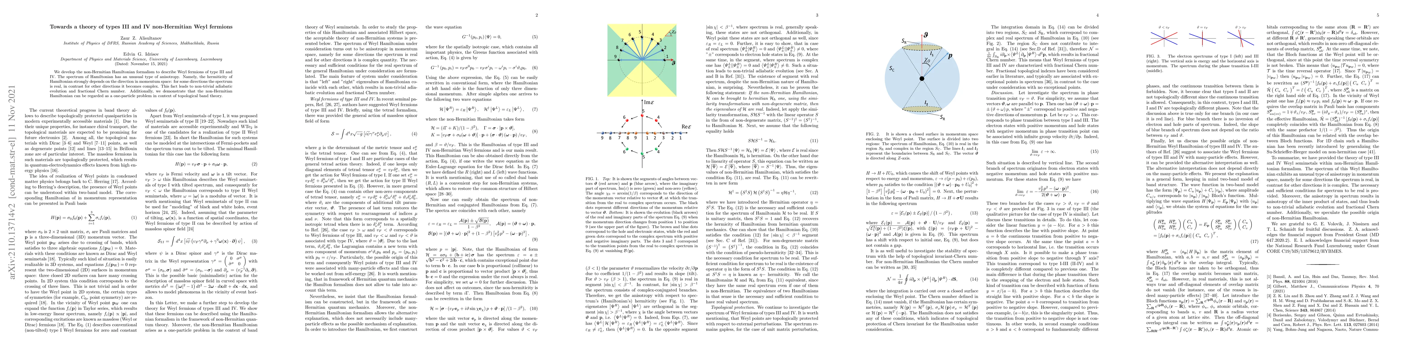 Thumbnail for Towards the theory of types III and IV non-Hermitian Weyl fermions