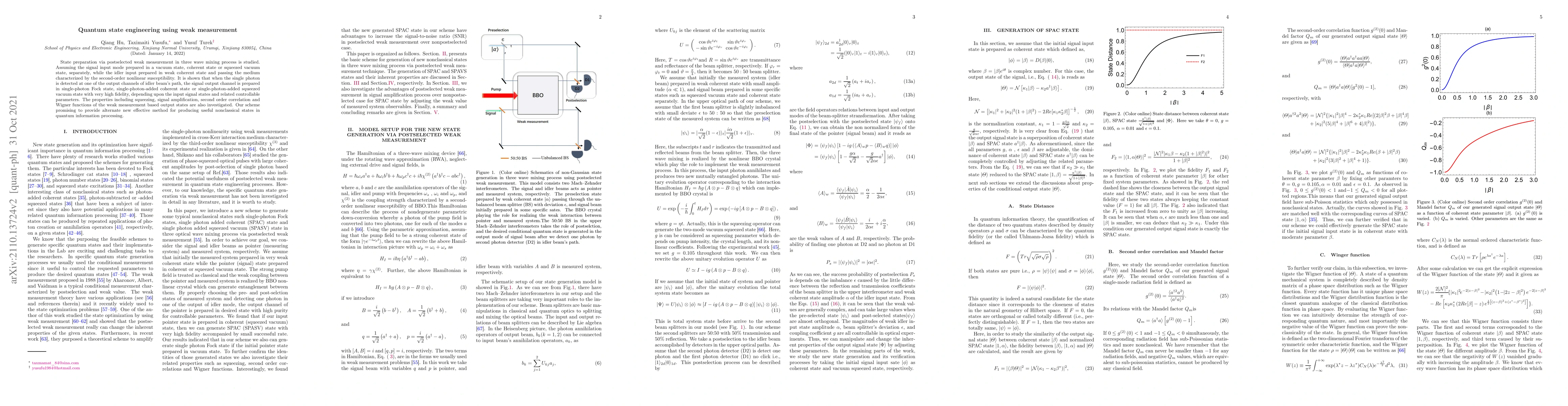 Thumbnail for Quantum state engineering using weak measurement