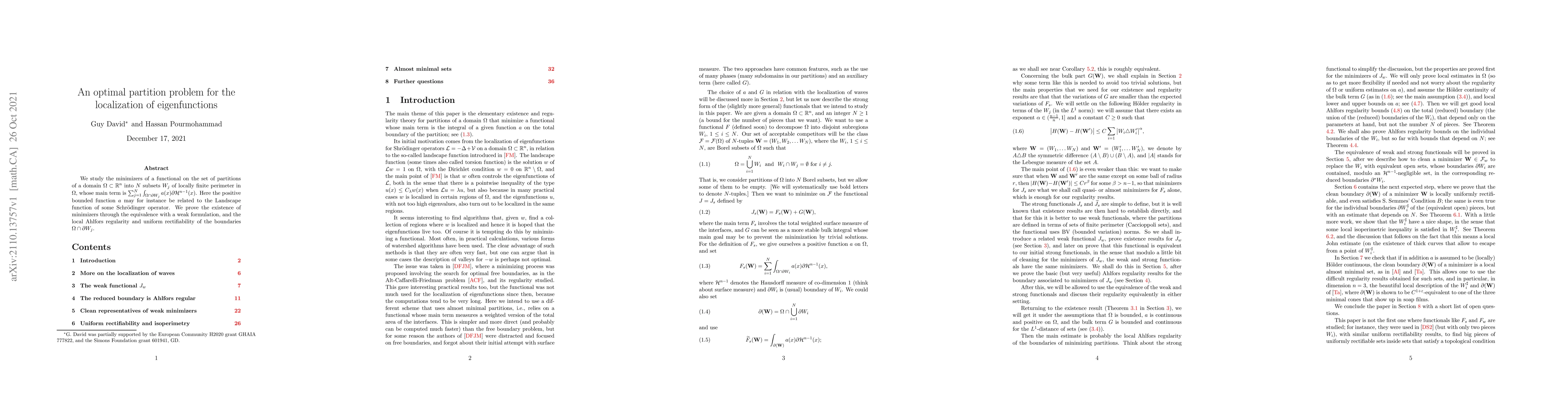 Thumbnail for An optimal partition problem for the localization of eigenfunctions