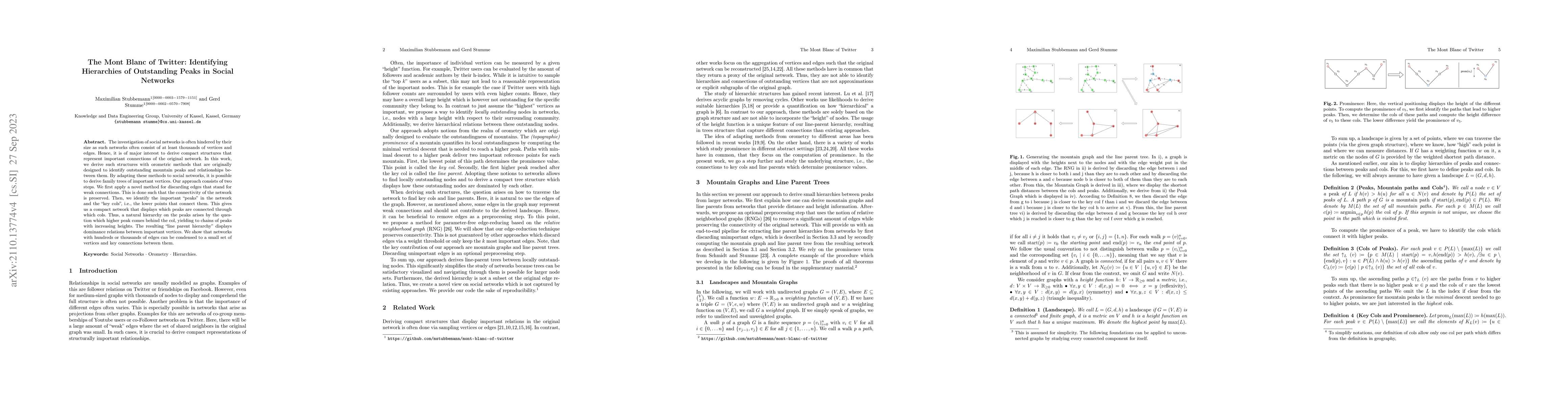 Thumbnail for The Mont Blanc of Twitter: Identifying Hierarchies of Outstanding Peaks
  in Social Networks