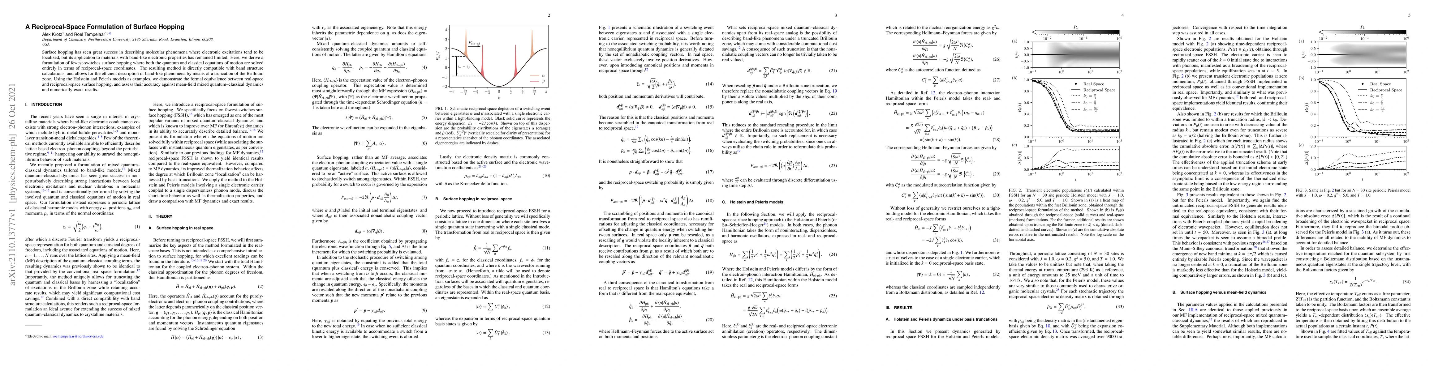 Thumbnail for A Reciprocal-Space Formulation of Surface Hopping