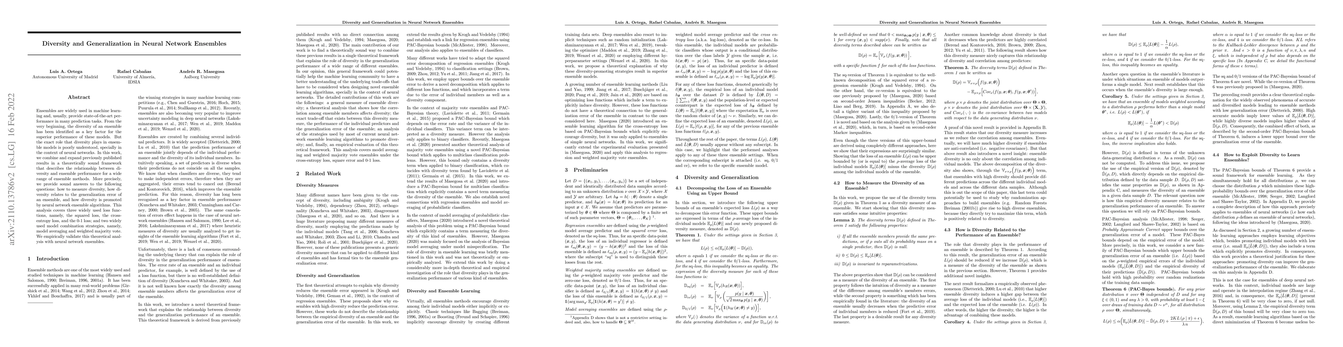 Thumbnail for Diversity and Generalization in Neural Network Ensembles
