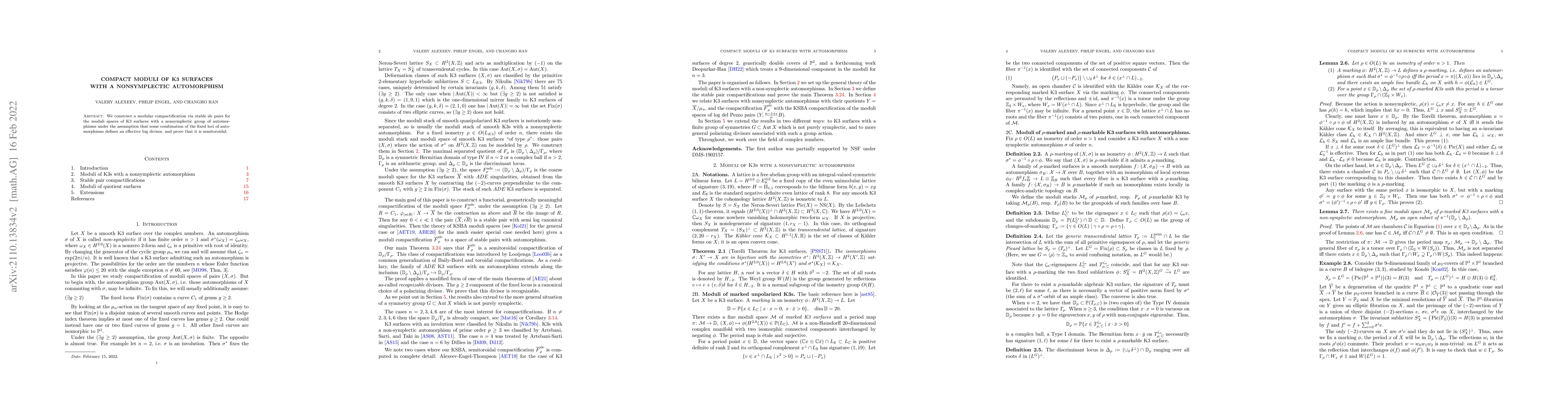 Thumbnail for Compact moduli of K3 surfaces with a nonsymplectic automorphism