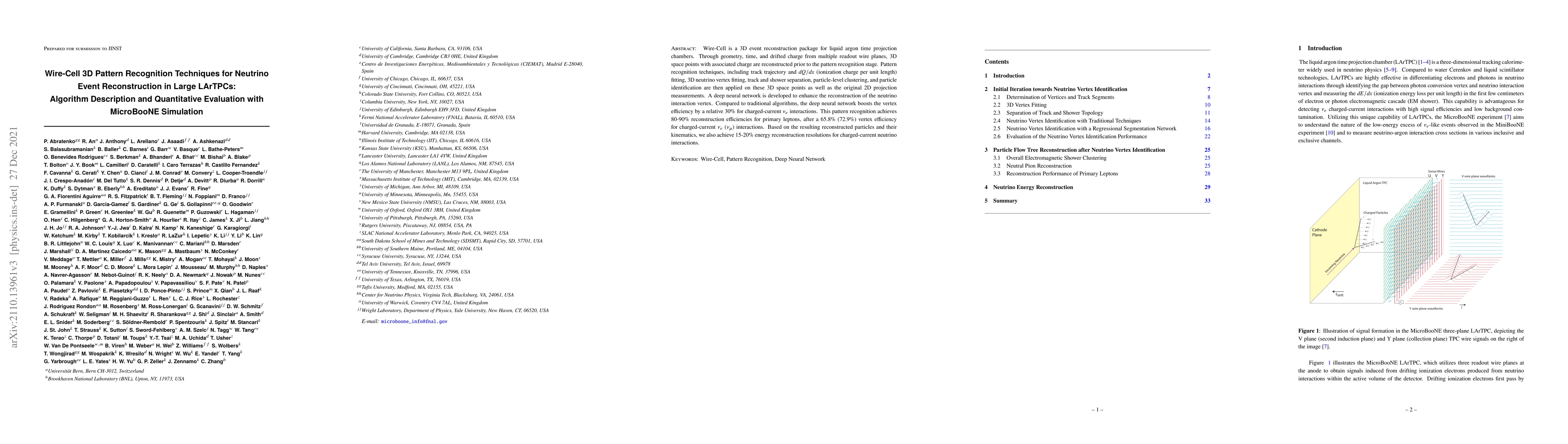 Thumbnail for Wire-Cell 3D Pattern Recognition Techniques for Neutrino Event
  Reconstruction in Large LArTPCs: Algorithm Description and Quantitative
  Evaluation with MicroBooNE Simulation
