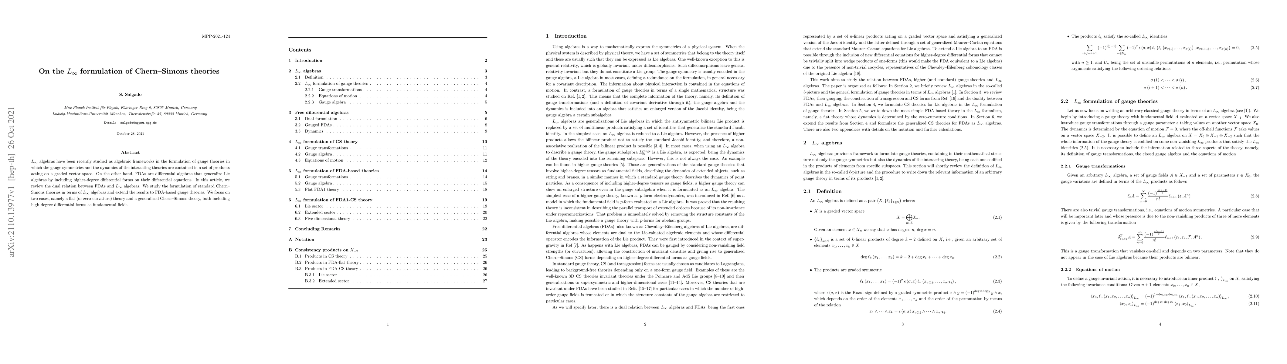 Thumbnail for On the $L_\infty$ formulation of Chern-Simons theories