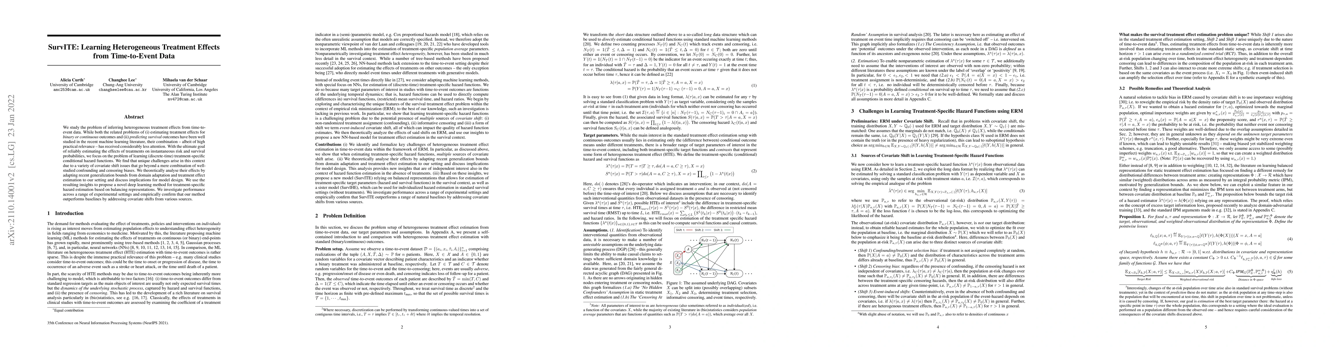 Thumbnail for SurvITE: Learning Heterogeneous Treatment Effects from Time-to-Event
  Data