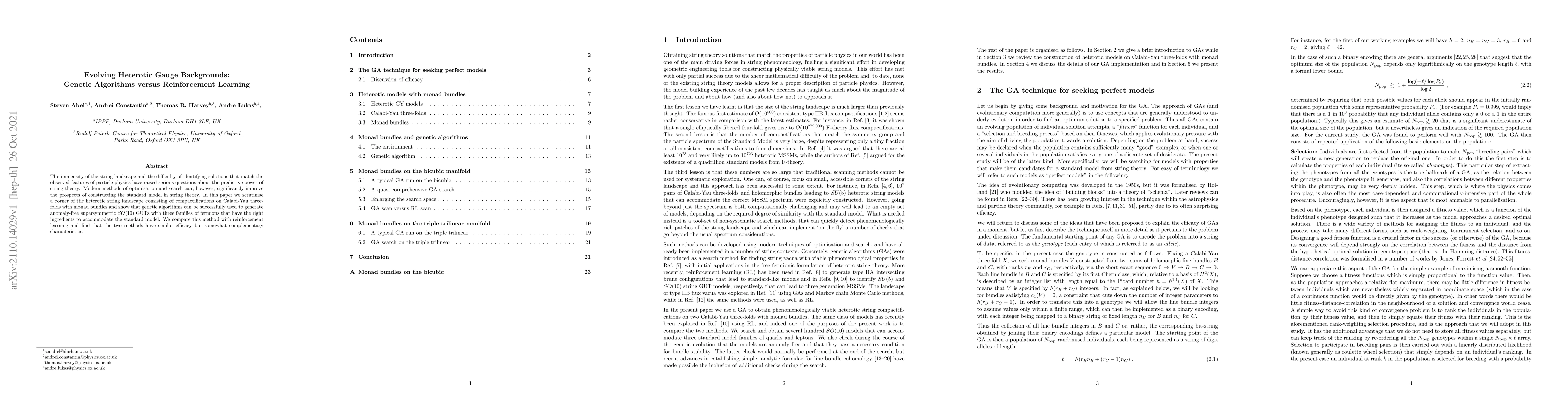 Thumbnail for Evolving Heterotic Gauge Backgrounds: Genetic Algorithms versus
  Reinforcement Learning