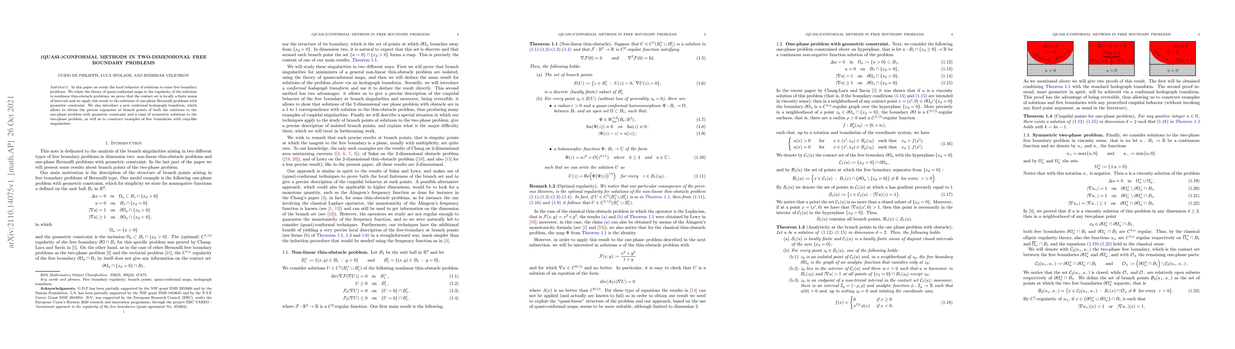 Thumbnail for (Quasi-)conformal methods in two-dimensional free boundary problems
