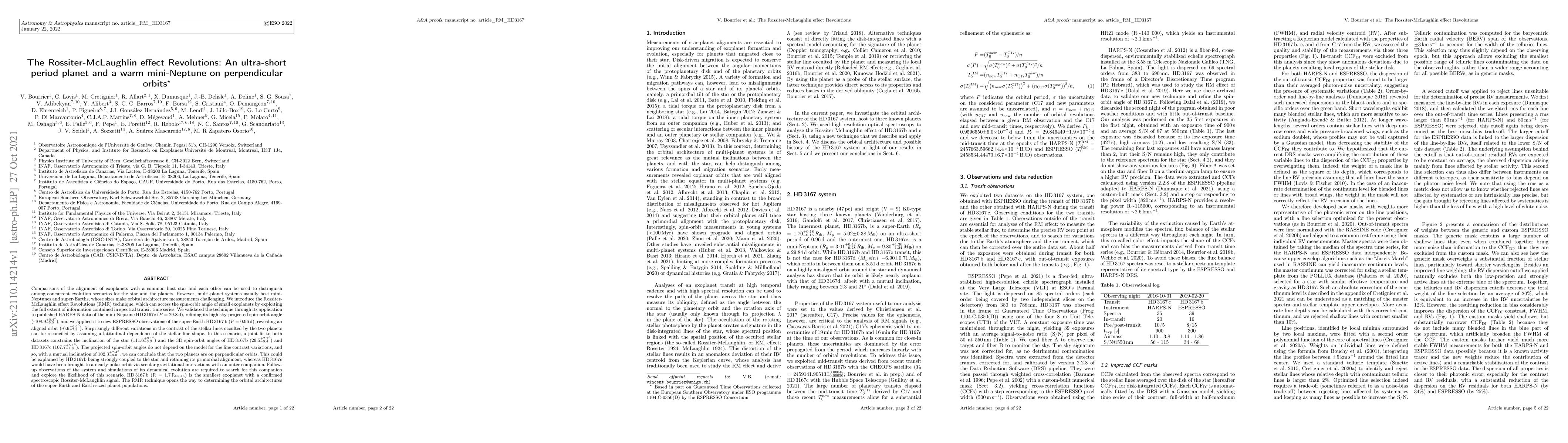 Thumbnail for The Rossiter-McLaughlin effect Revolutions: An ultra-short period planet
  and a warm mini-Neptune on perpendicular orbits