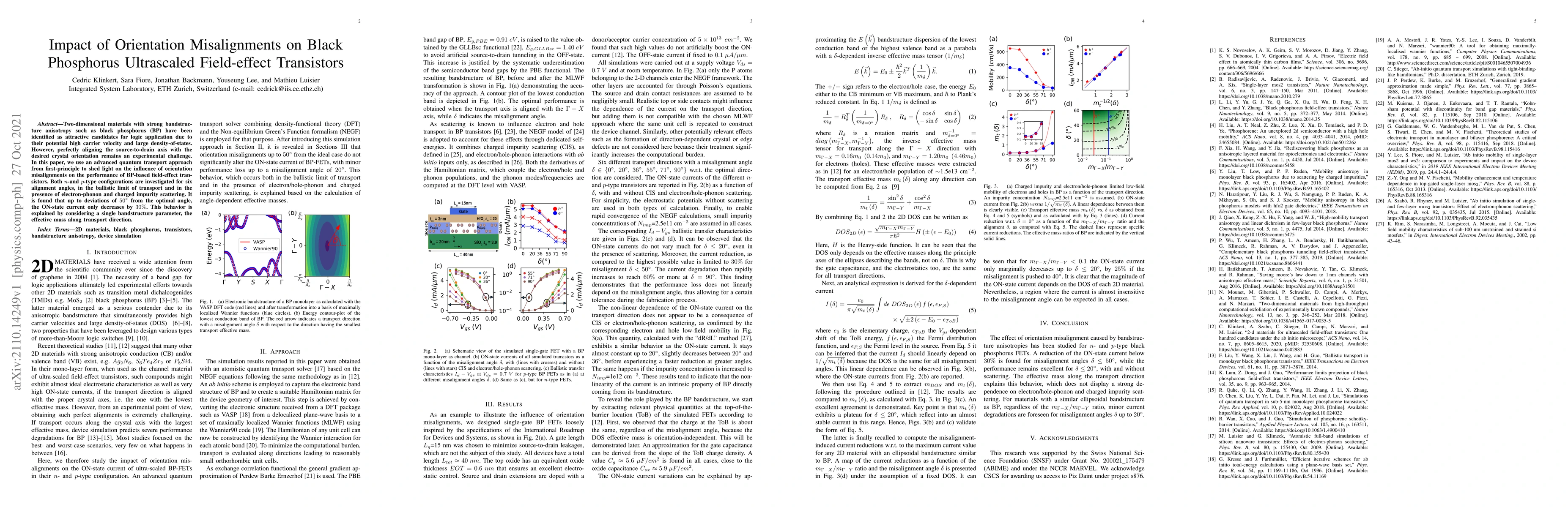 Thumbnail for Impact of Orientation Misalignments on Black Phosphorus Ultrascaled
  Field-effect Transistors