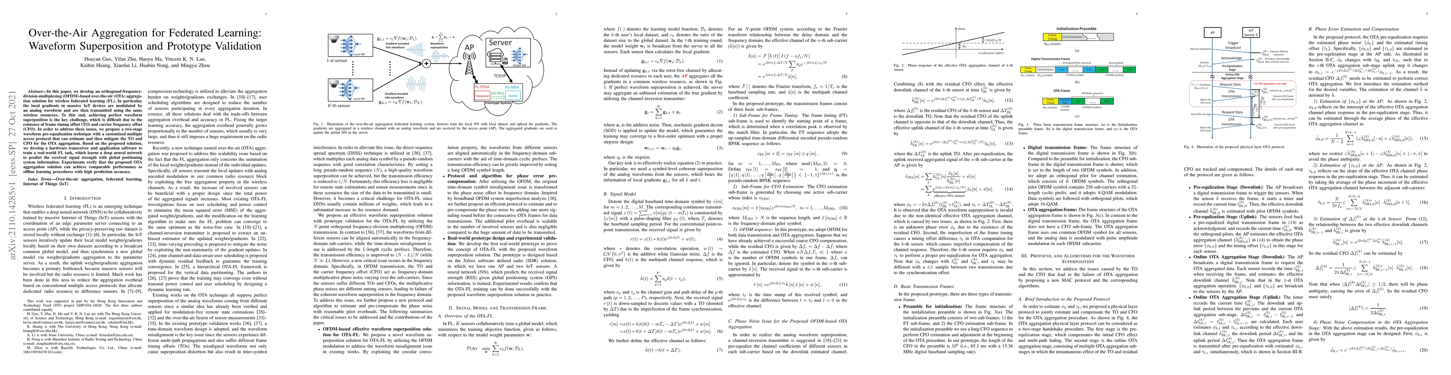 Thumbnail for Over-the-Air Aggregation for Federated Learning: Waveform Superposition
  and Prototype Validation