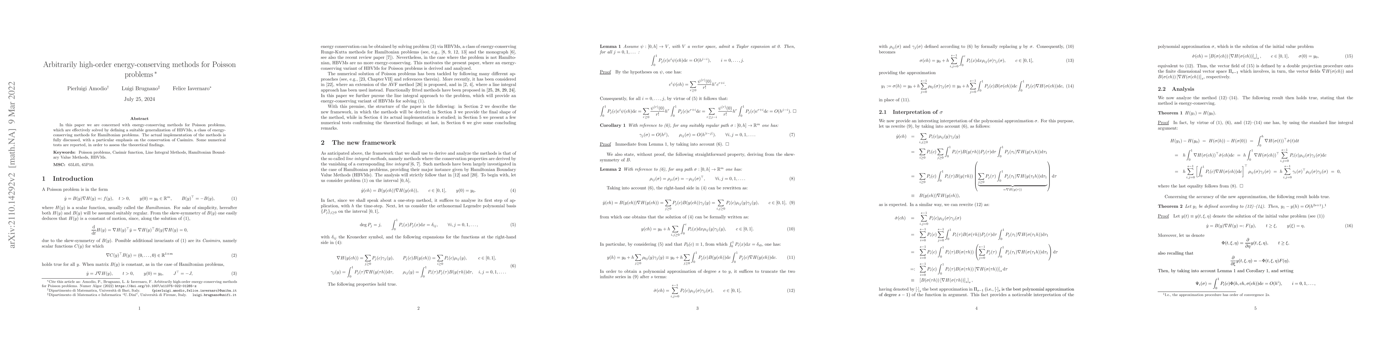 Thumbnail for Arbitrarily high-order energy-conserving methods for Poisson problems