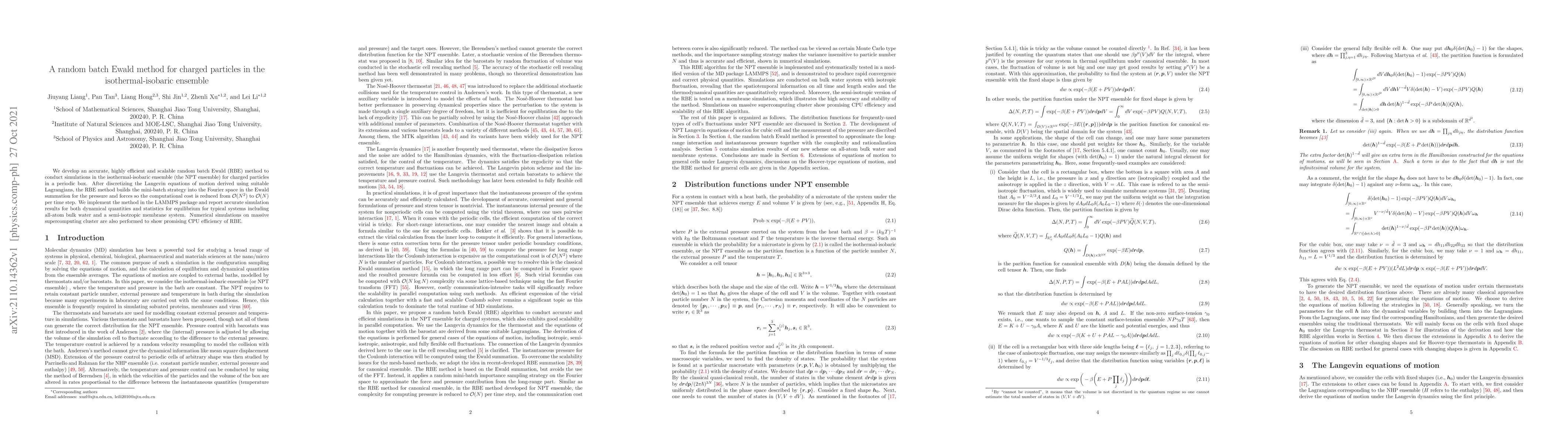 Thumbnail for A random batch Ewald method for charged particles in the
  isothermal-isobaric ensemble