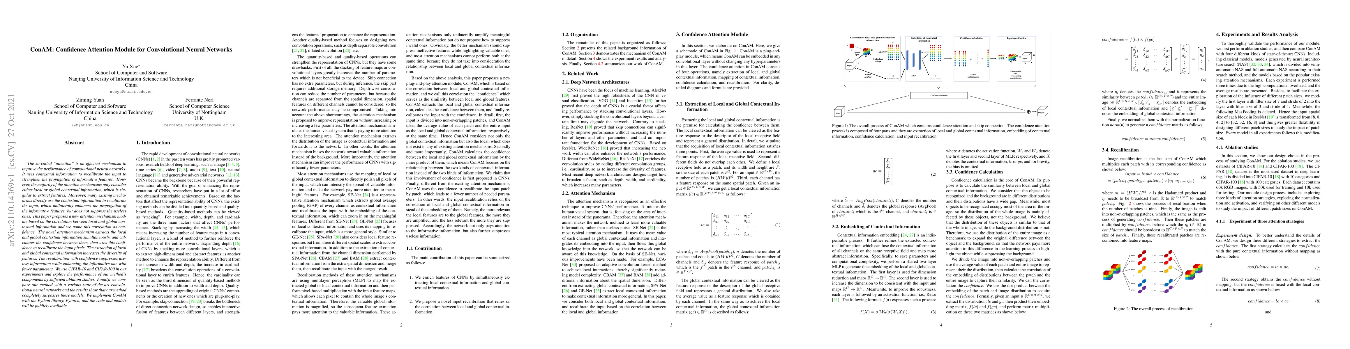 Thumbnail for ConAM: Confidence Attention Module for Convolutional Neural Networks