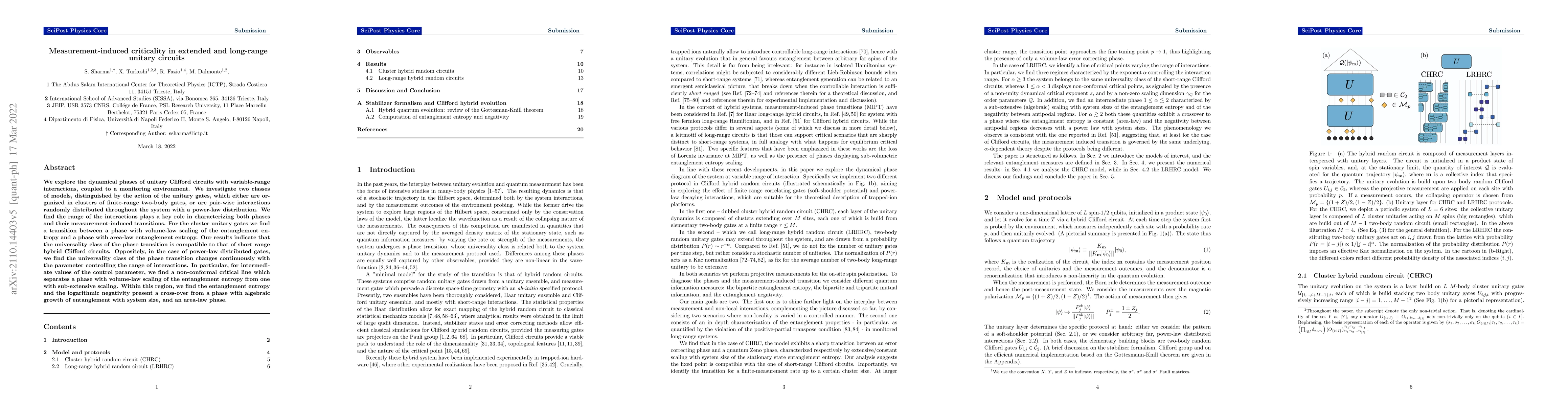 Thumbnail for Measurement-induced criticality in extended and long-range unitary
  circuits