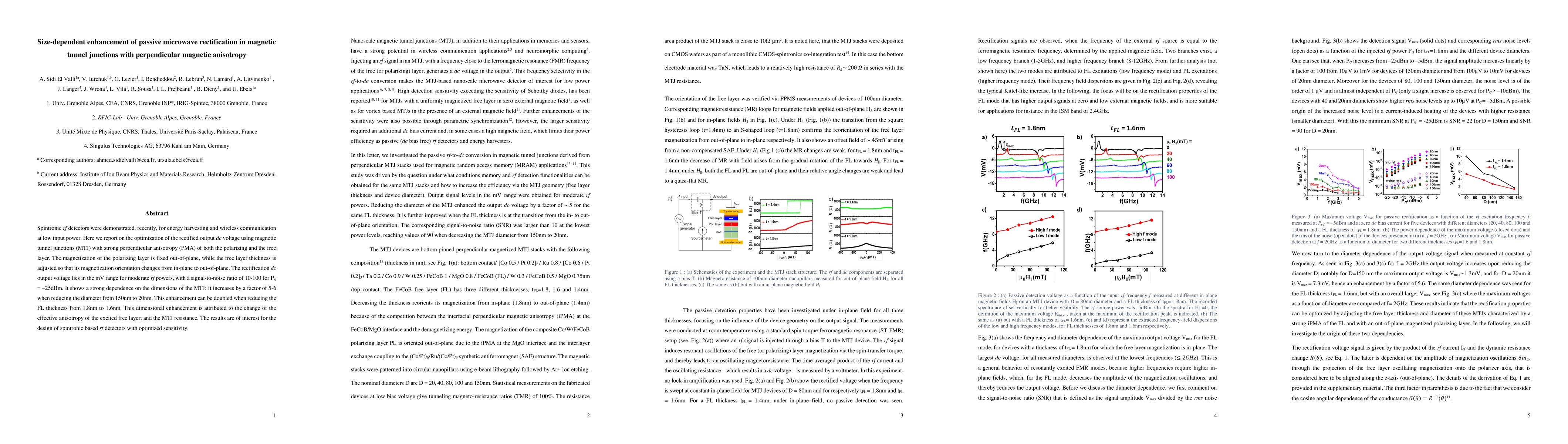 Thumbnail for Size-dependent enhancement of passive microwave rectification in
  magnetic tunnel junctions with perpendicular magnetic anisotropy