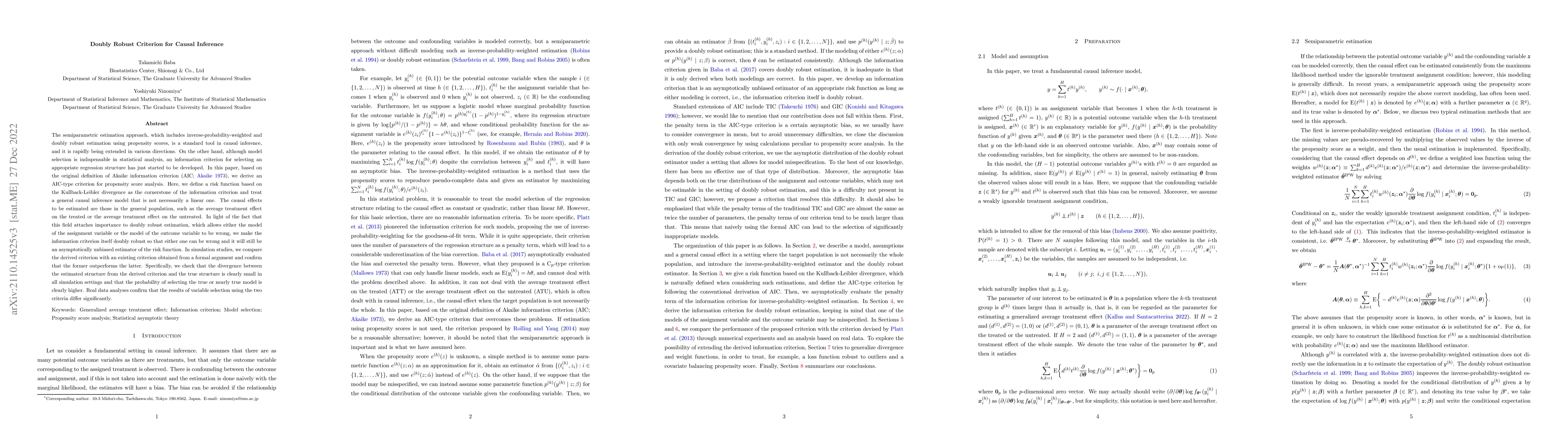 Thumbnail for Doubly Robust Criterion for Causal Inference