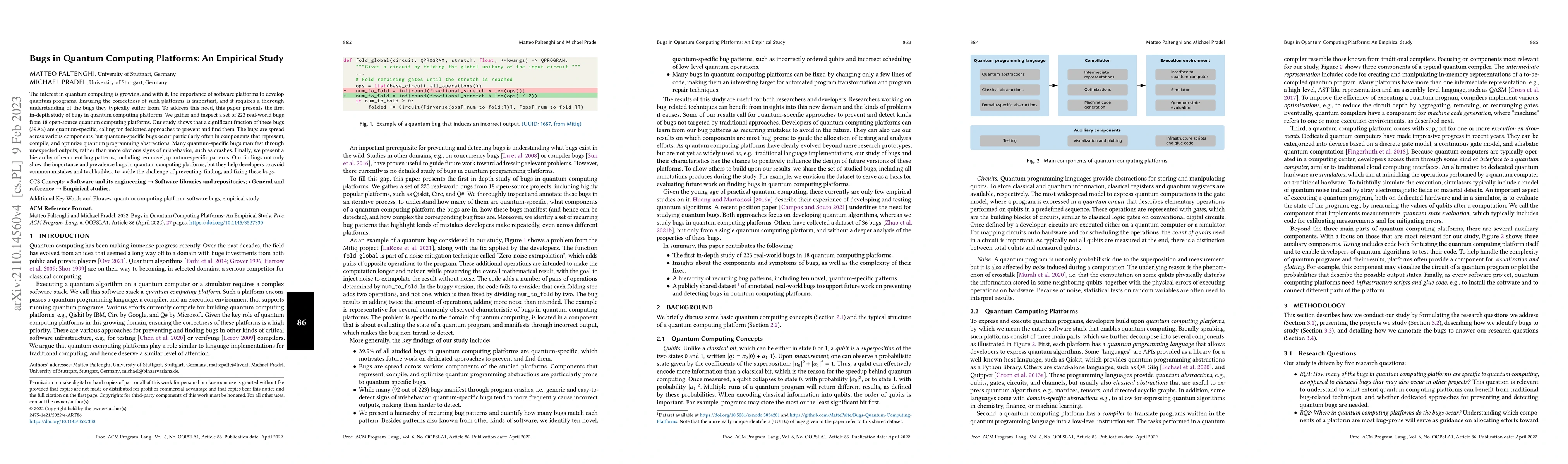 Thumbnail for Bugs in Quantum Computing Platforms: An Empirical Study