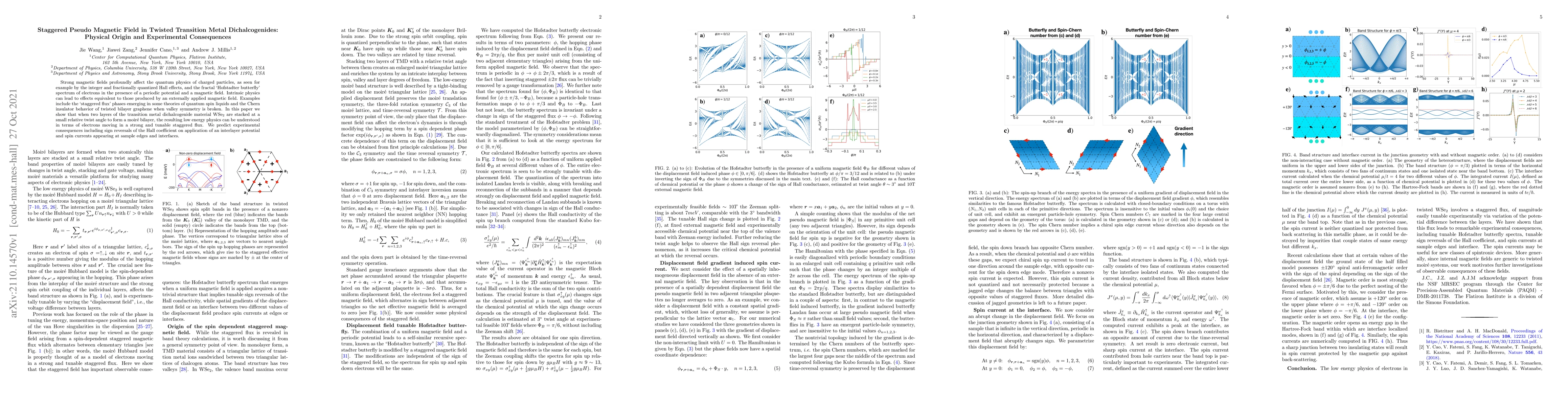 Thumbnail for Staggered Pseudo Magnetic Field in Twisted Transition Metal
  Dichalcogenides: Physical Origin and Experimental Consequences