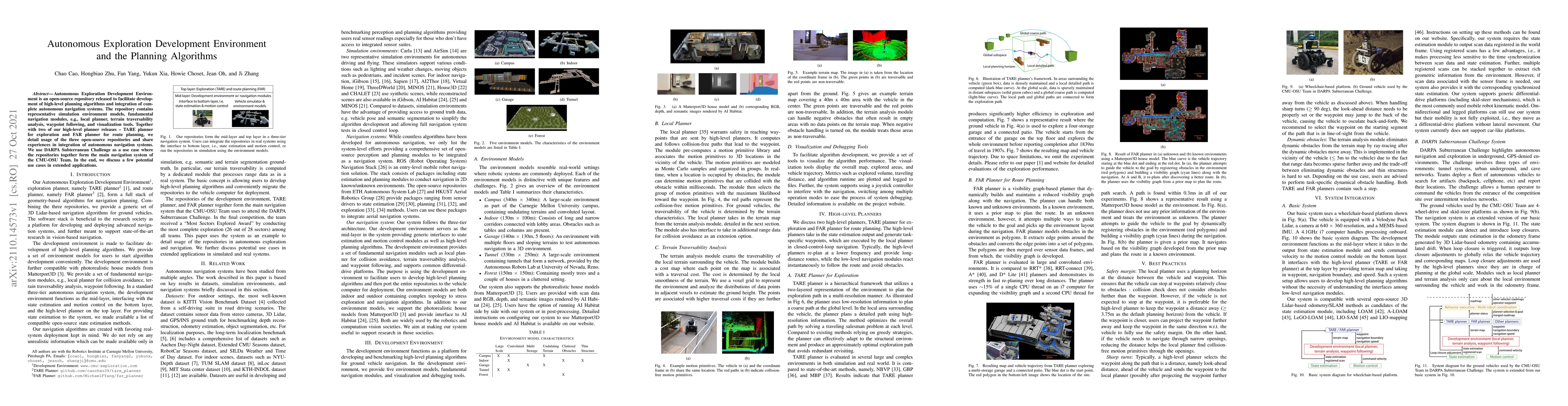 Thumbnail for Autonomous Exploration Development Environment and the Planning
  Algorithms