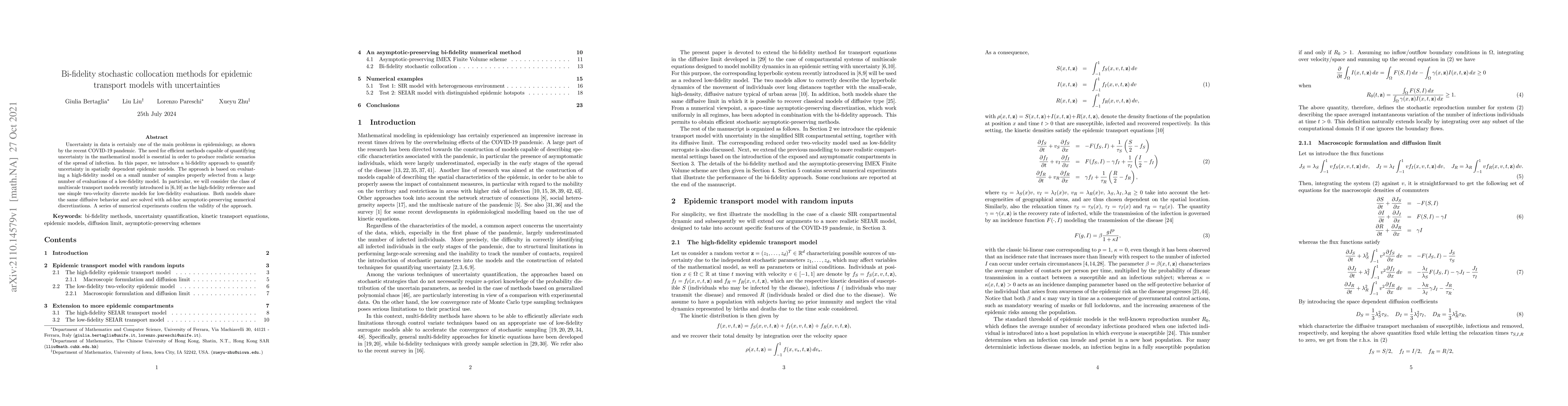 Thumbnail for Bi-fidelity stochastic collocation methods for epidemic transport models
  with uncertainties