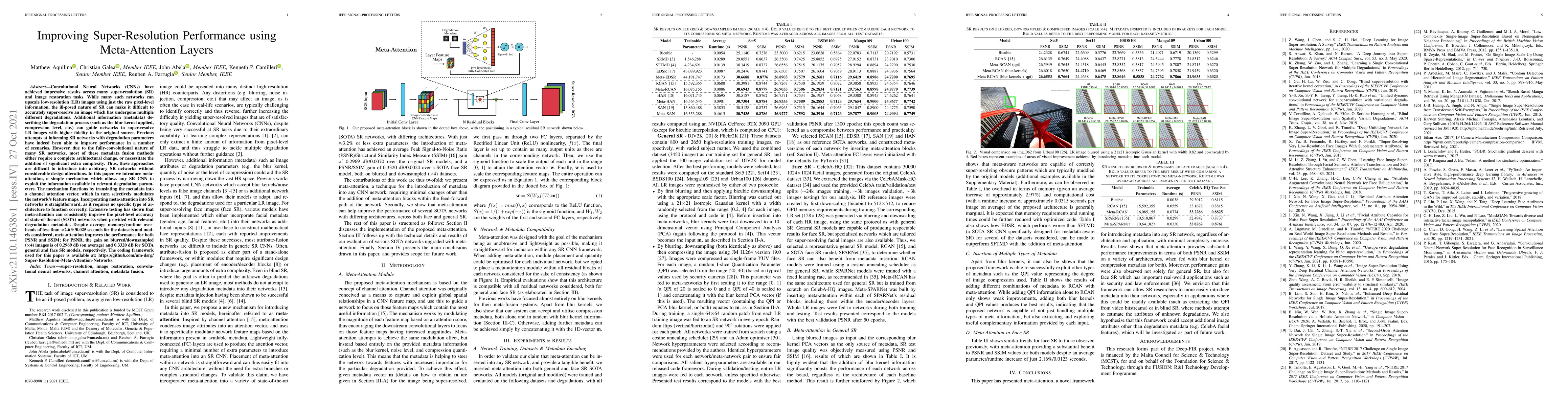 Thumbnail for Improving Super-Resolution Performance using Meta-Attention Layers