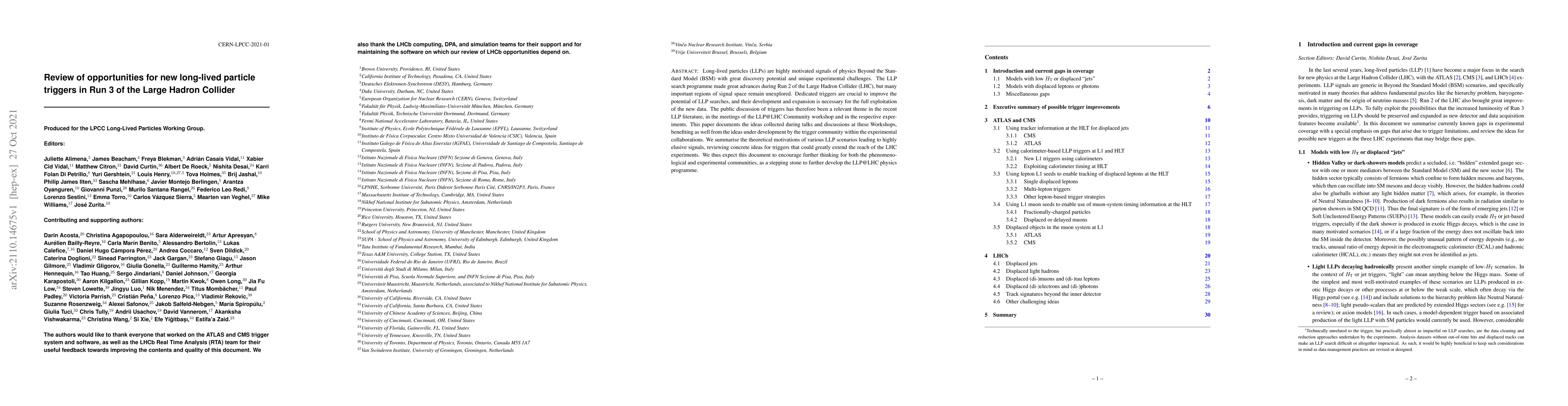 Thumbnail for Review of opportunities for new long-lived particle triggers in Run 3 of
  the Large Hadron Collider