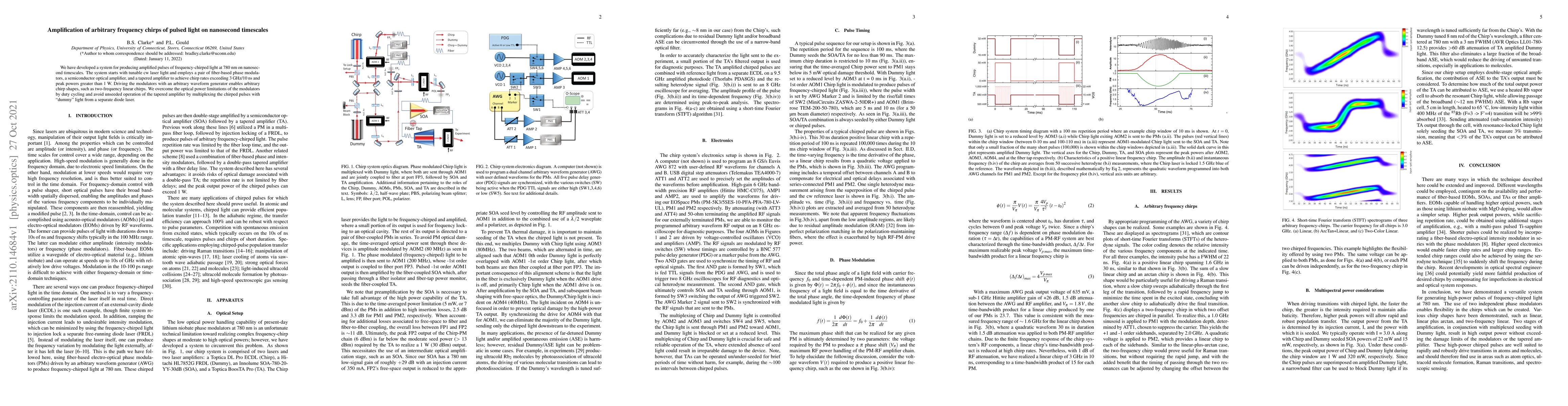 Thumbnail for Amplification of arbitrary frequency chirps of pulsed light on
  nanosecond timescales