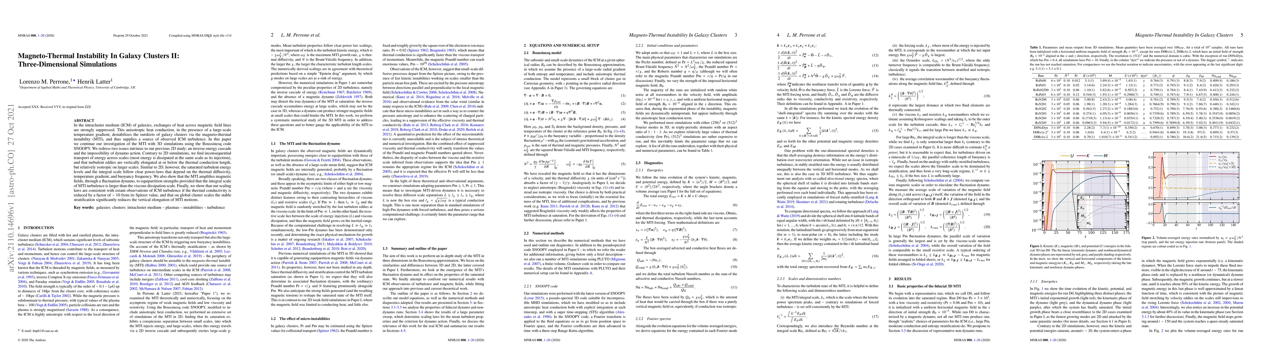 Thumbnail for Magneto-Thermal Instability In Galaxy Clusters II: Three-Dimensional
  Simulations