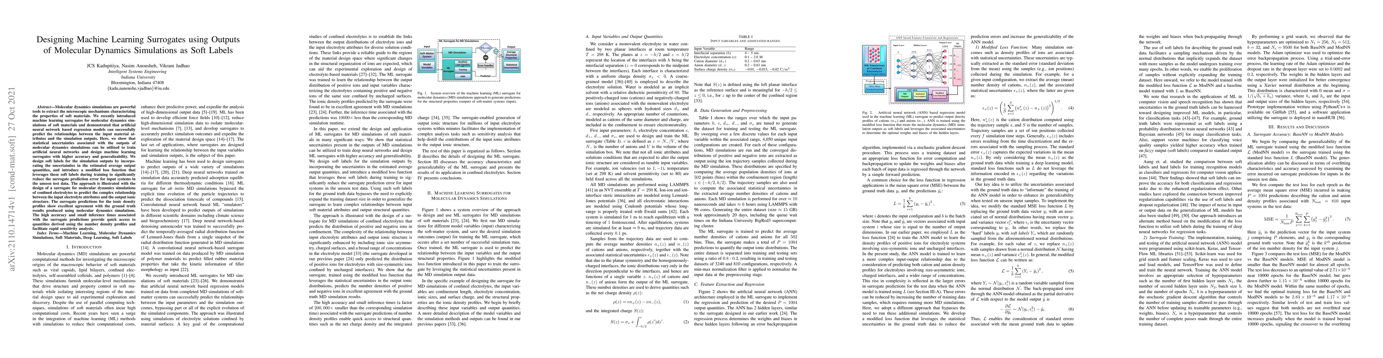 Thumbnail for Designing Machine Learning Surrogates using Outputs of Molecular
  Dynamics Simulations as Soft Labels