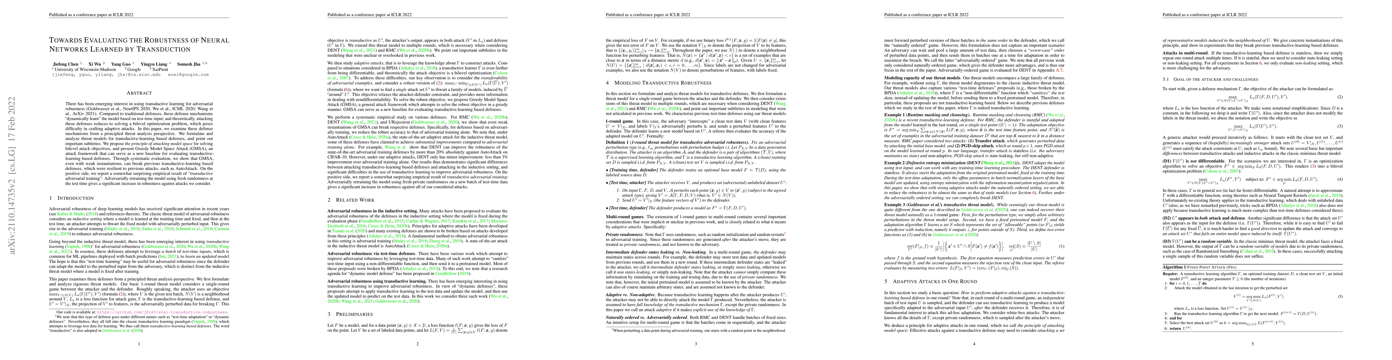 Thumbnail for Towards Evaluating the Robustness of Neural Networks Learned by
  Transduction
